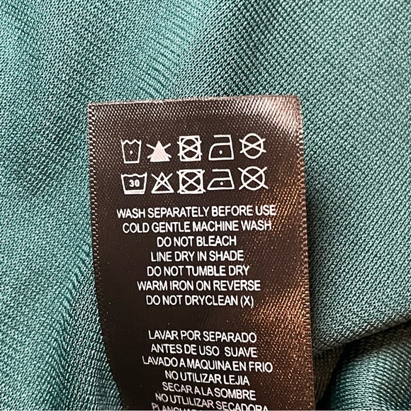 NWT City Chic Womens Size S 16 Dobby Tiered Dress Alpine Teal Romantic Flowy - Picture 12 of 16